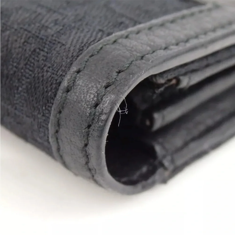 AUTH Christian Dior Monogram Trotter Long Wallet Black